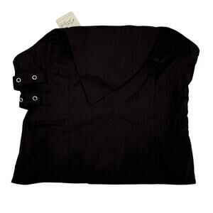 BRENDA KNIGHT FOR FREE PEOPLE Strapless Corset Tank Size Small NWT Black Buckle